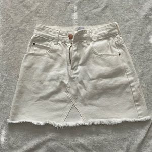 Princess Polly Denim Skirt in White